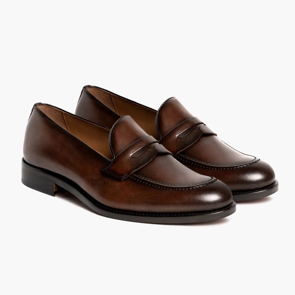 Thursday Boot Co. Lincoln Loafer in Rich Mahogany Brown - Size 9.5
